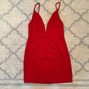 Tobi Red Mini Body Con Dress